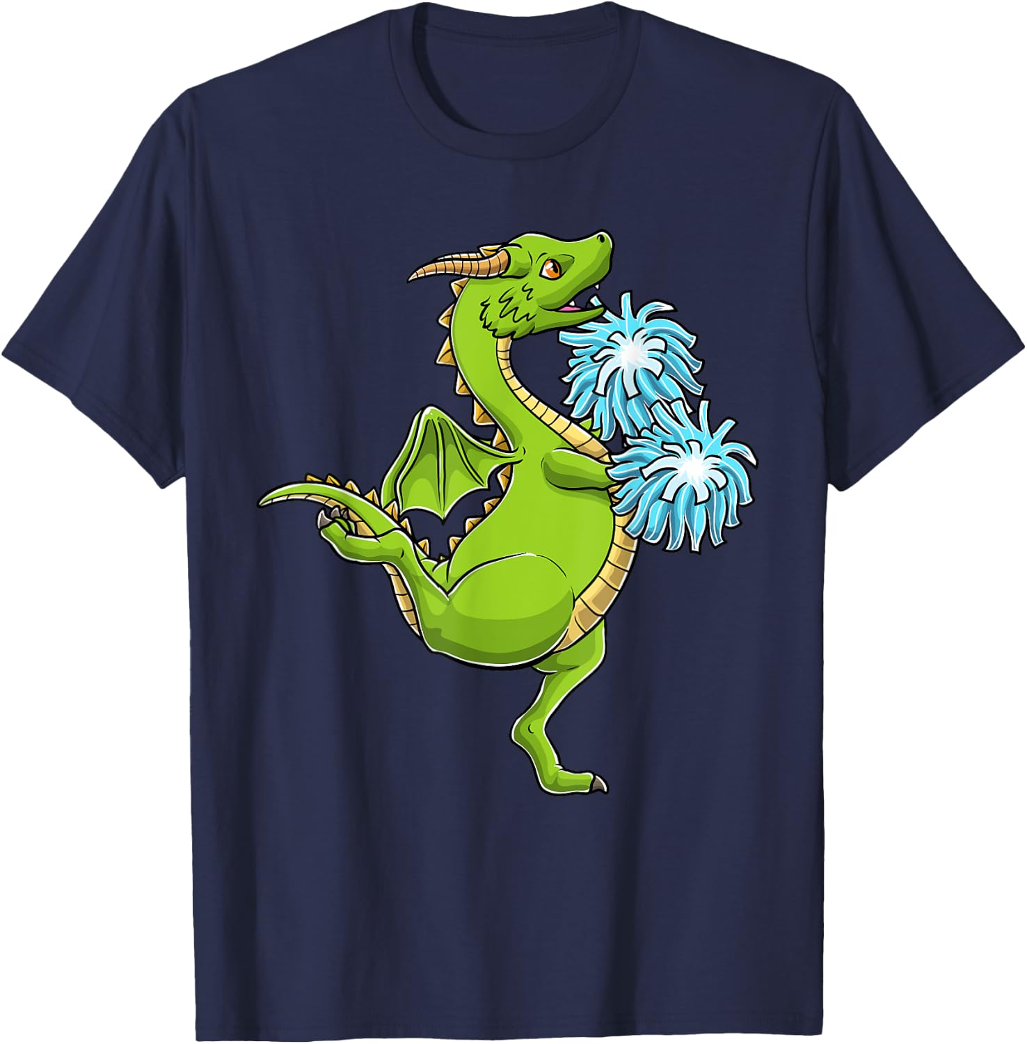Cheerleading Dragon Cheer Cheerleader Boys Girls Kids T-Shirt - T-Shirt | Navy