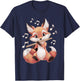 Fox Playing Flute T-Shirt - T-Shirt | Navy