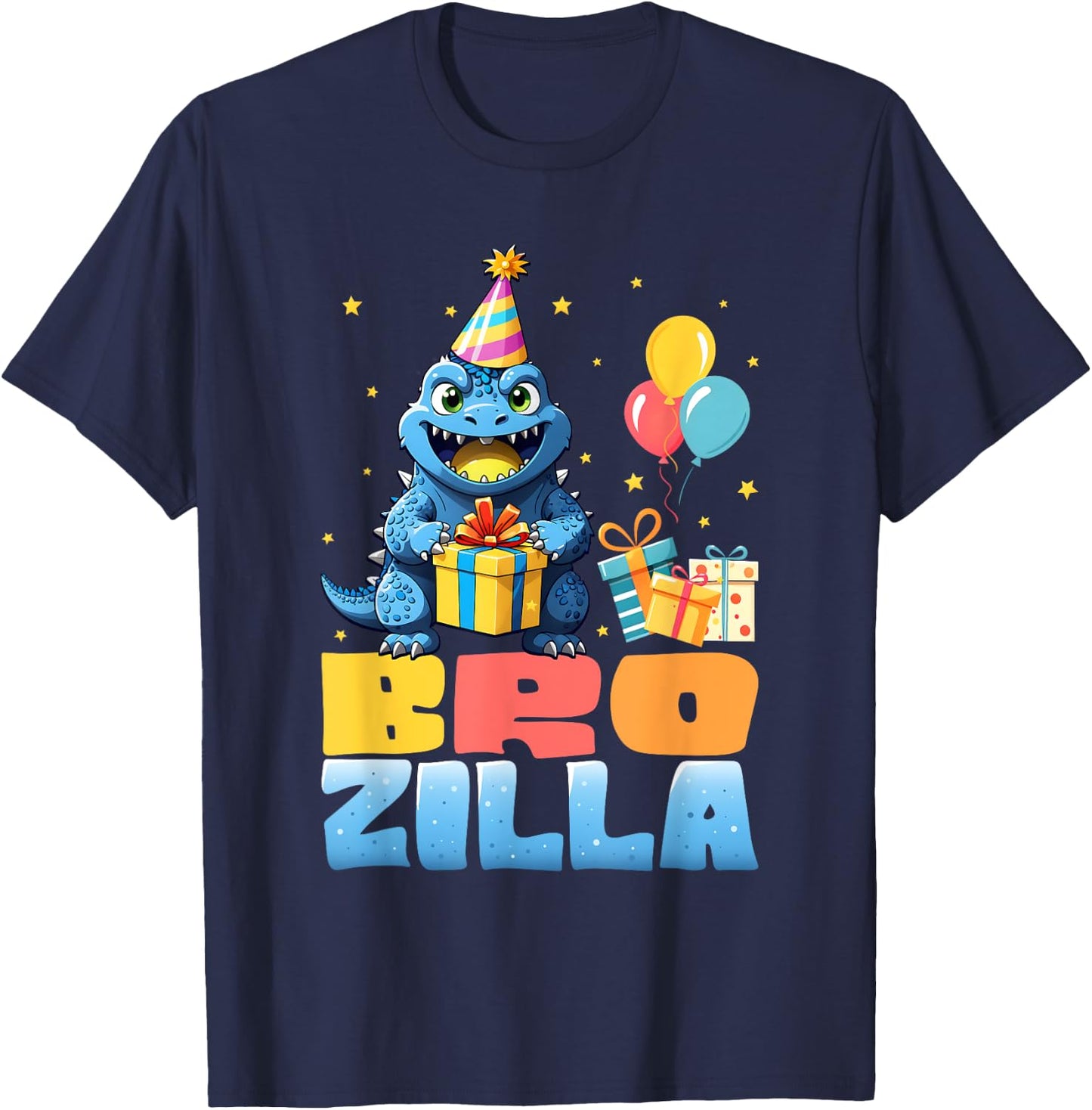 Brozilla Funny Monster Kaiju Family Matching Birthday Boys T-Shirt - T-Shirt | Navy