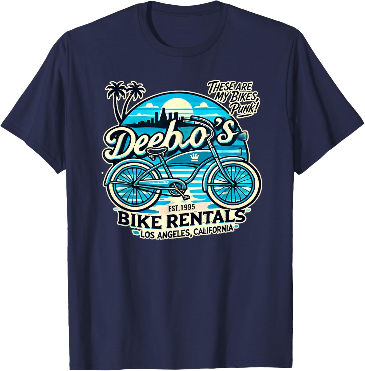 Deebo's Bike Rentals Los Angeles 1995 Magasin de vélos T-Shirt - T-Shirt | Navy