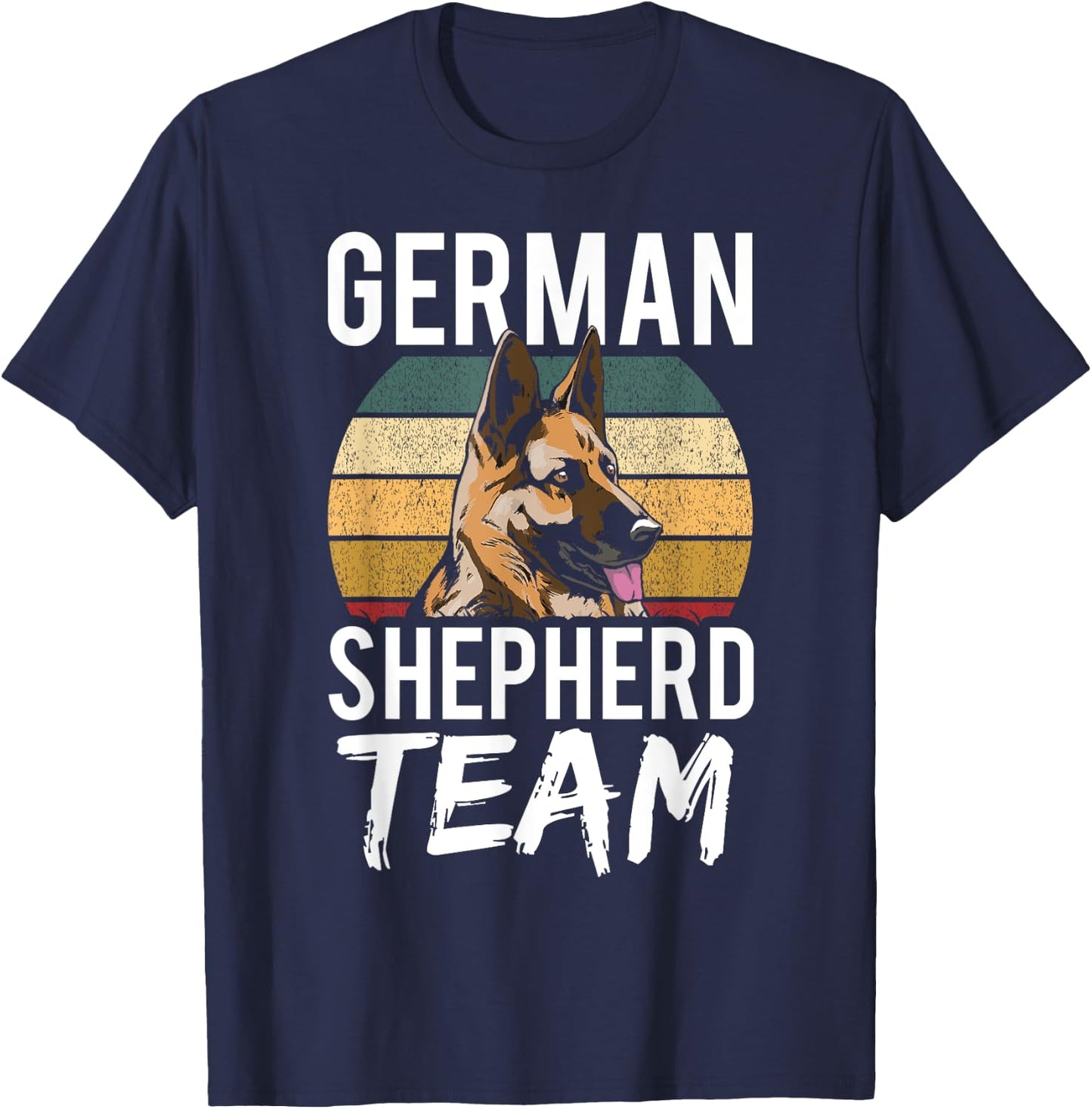 German Shepherd Team Puppy Breed Dog Lover T-Shirt - T-Shirt | Navy