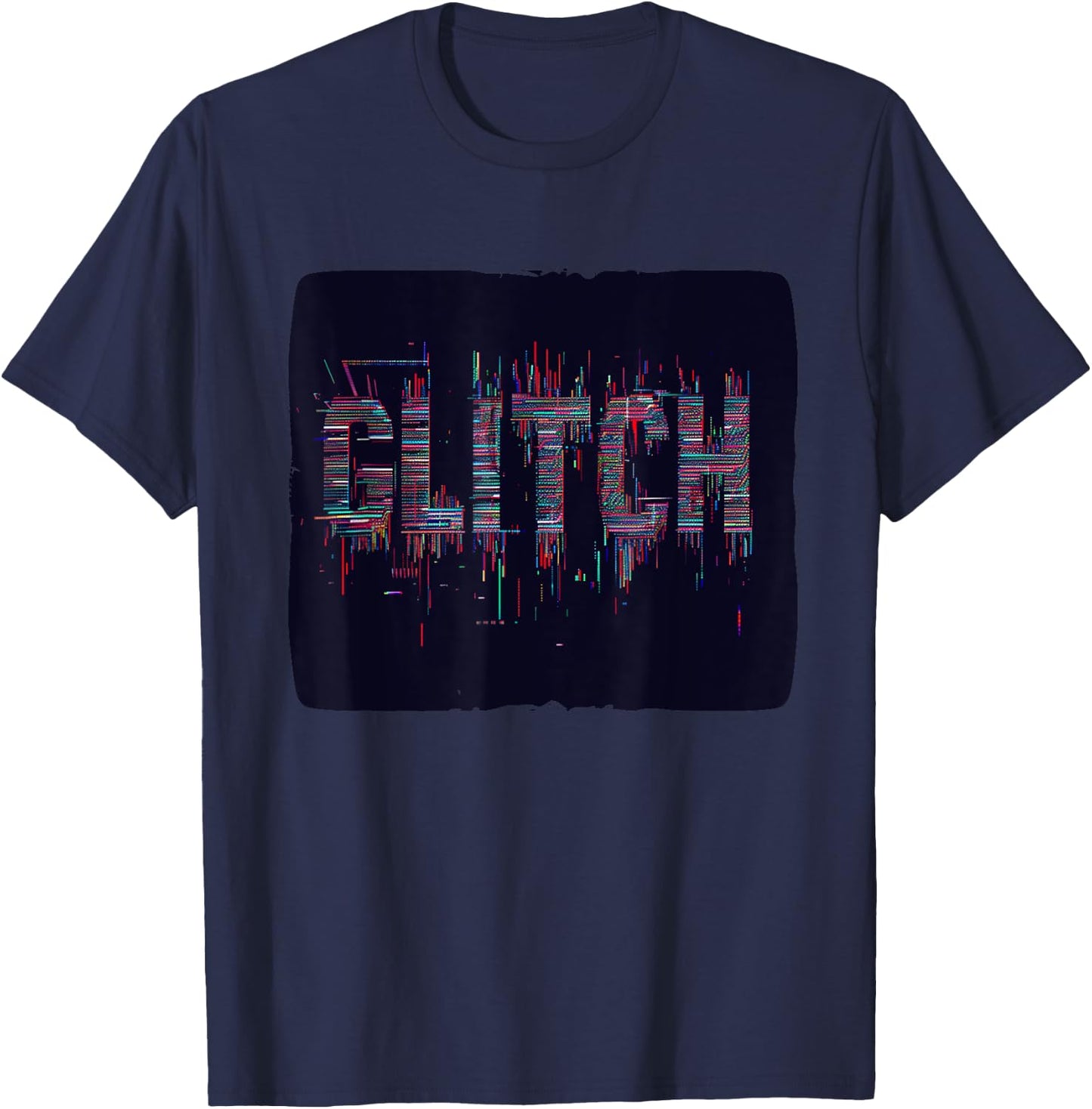 Multicolor Glitch Costume T-Shirt - T-Shirt | Navy