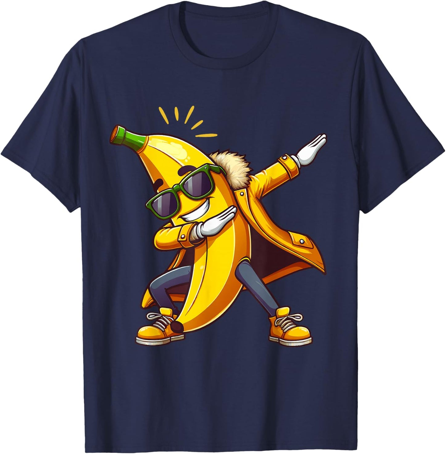 Cool Dab Banana Funny dabbing Yellow Banana Dancing Fruit T-Shirt - T-Shirt | Navy