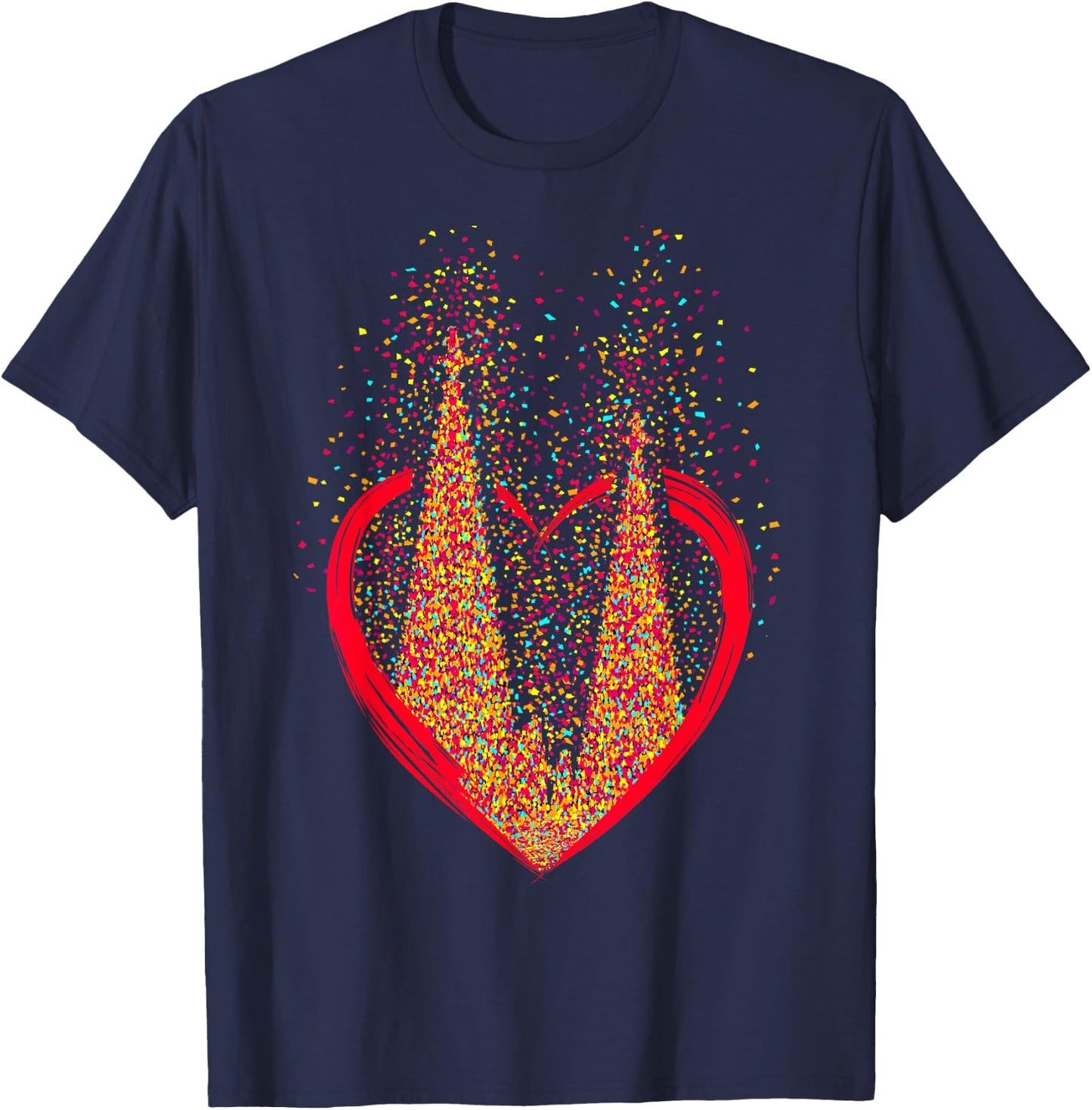 Cologne Cathedral Confetti in the Heart Carnival for Cologne Alaaf Cologne , black T-Shirt - T-Shirt | Navy