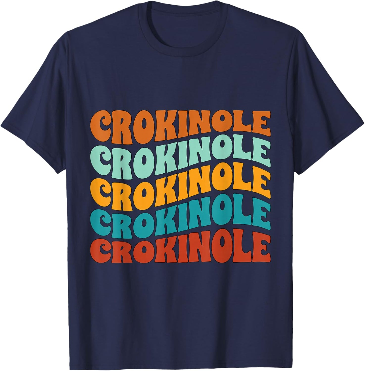 Retro Crokinole Lover Board Game T-Shirt - T-Shirt | Navy