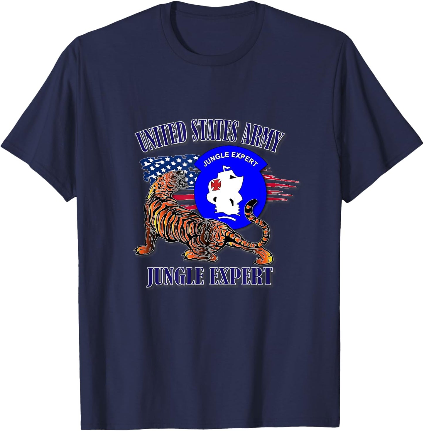 Jungle Expert (Front Design) T-Shirt - T-Shirt | Navy
