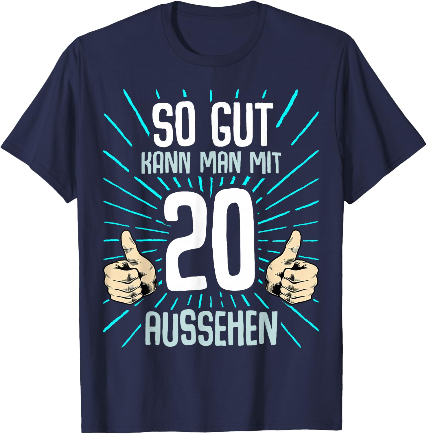 20th Birthday Man Woman 20 Years 2003 Decorative Funny Gift , black T-Shirt - T-Shirt | Navy