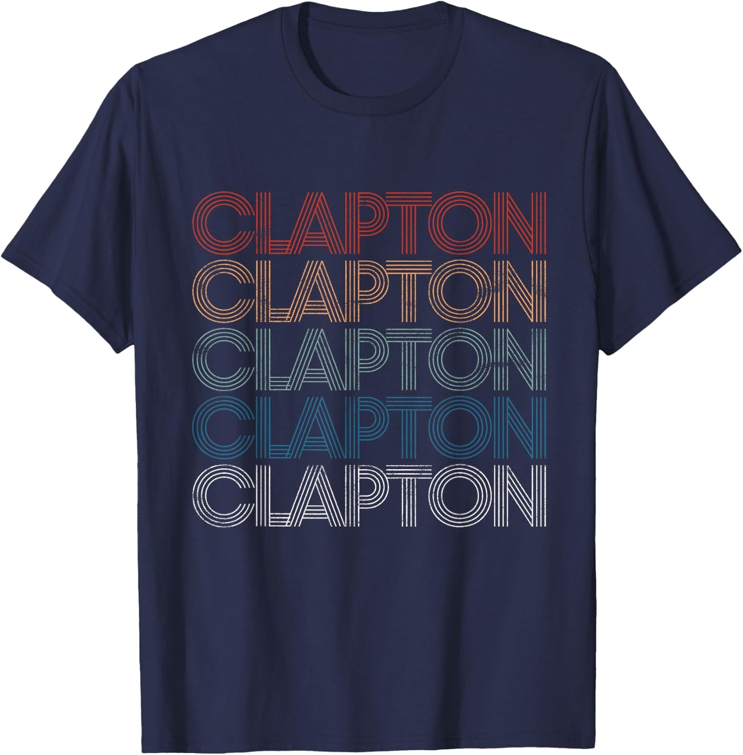 Clapton Retro Vintage , black T-Shirt - T-Shirt | Navy