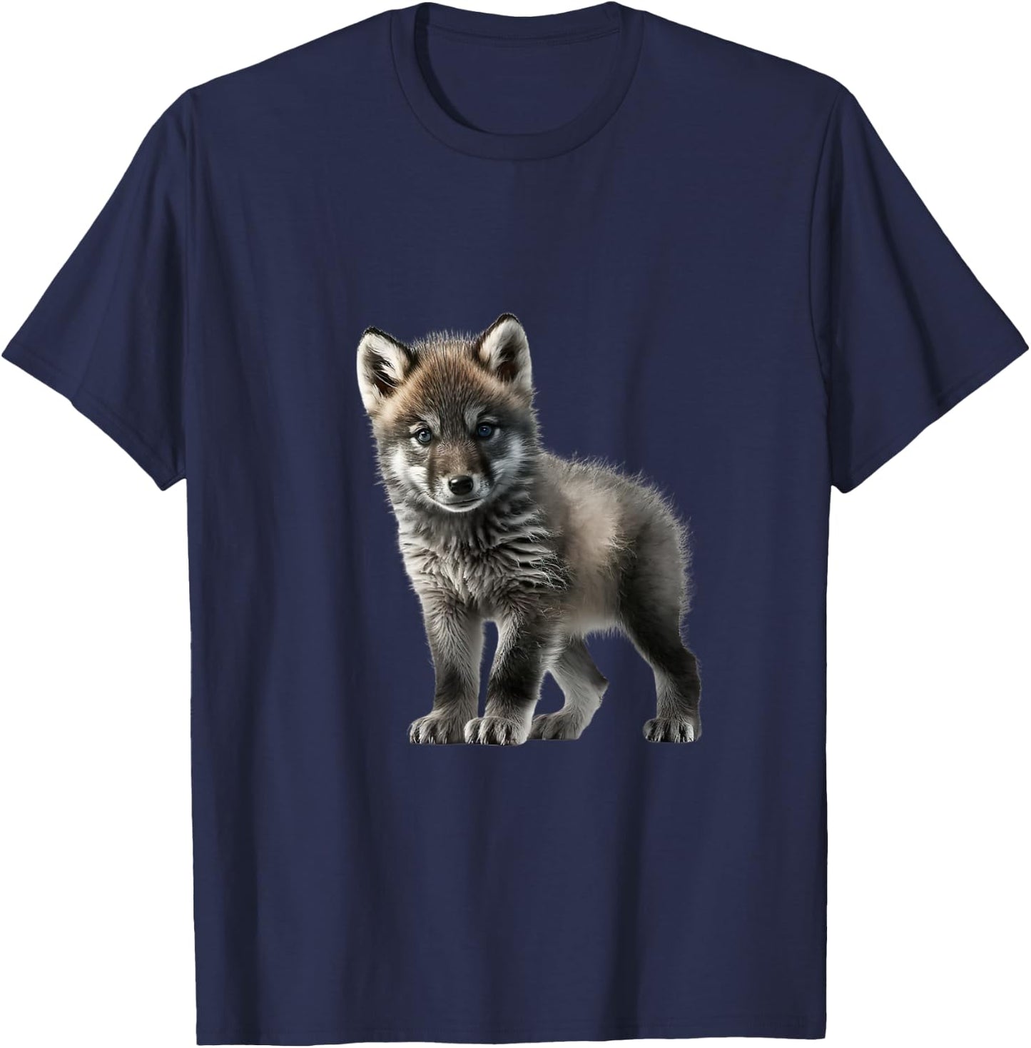 Super süßes Baby Wolf Motiv. Flauschig weich und kuschelig T-Shirt - T-Shirt | Navy