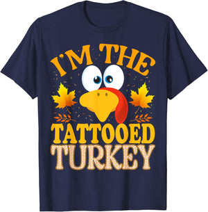 Thanksgiving I'm The Tattooed Turkey Matching T-Shirt - T-Shirt | Navy