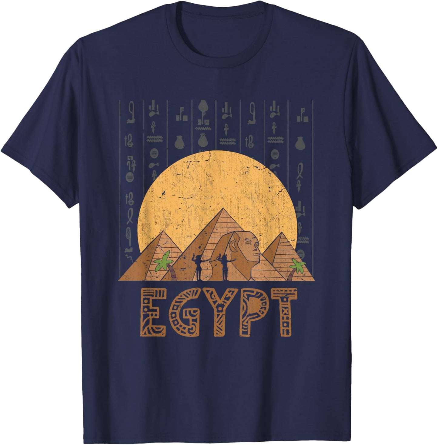 Ägyptische Pyramiden Sphinx Pharao Ägypter Geschenk Ägypten T-Shirt - T-Shirt | Navy