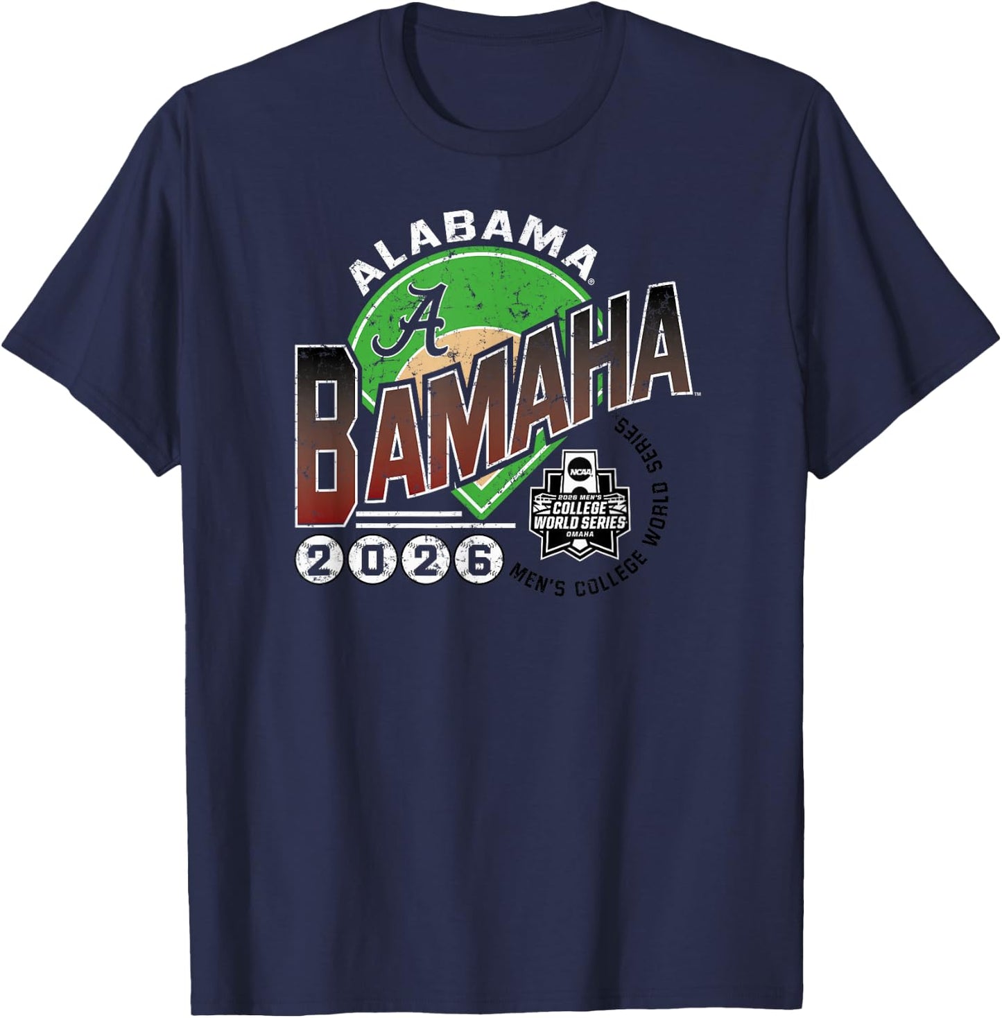 Alabama Crimson Tide College World Series 2026 CWS Bamaha T-Shirt - T-Shirt | Navy