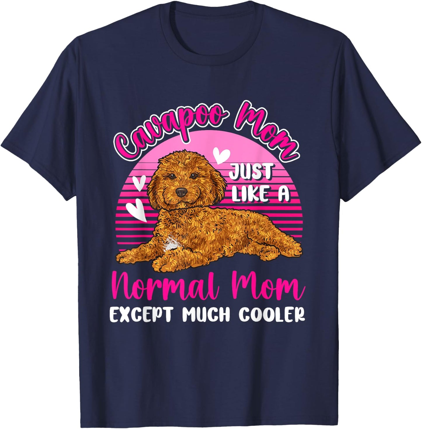 Cavapoo Mom Dog Owner Cavapoo Men Women T-Shirt - T-Shirt | Navy