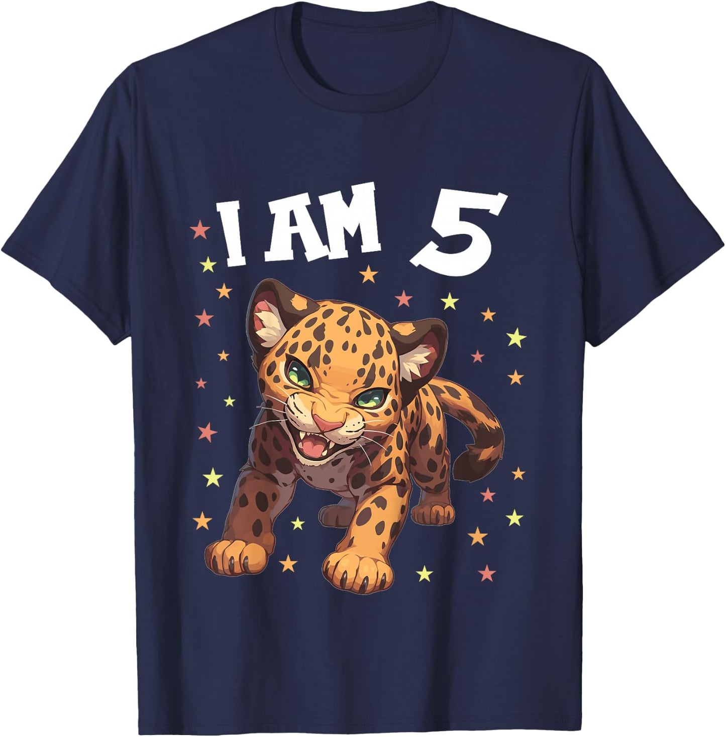 Kids 5 Years old 5 birthday Jaguars Boy Girl Jaguar T-Shirt - T-Shirt | Navy