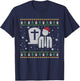 Funeral Director Santa Hat Ugly Christmas Sweaters Pajamas T-Shirt - T-Shirt | Navy