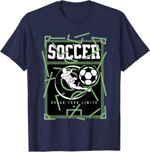 Soccer Break Your Limits Attitude T-Shirt - T-Shirt | Navy