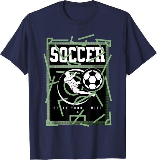 Soccer Break Your Limits Attitude T-Shirt - T-Shirt | Navy
