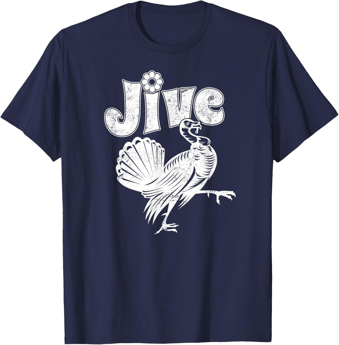 Retro Jive Turkey, Funny Thanksgiving T-Shirt - T-Shirt | Navy