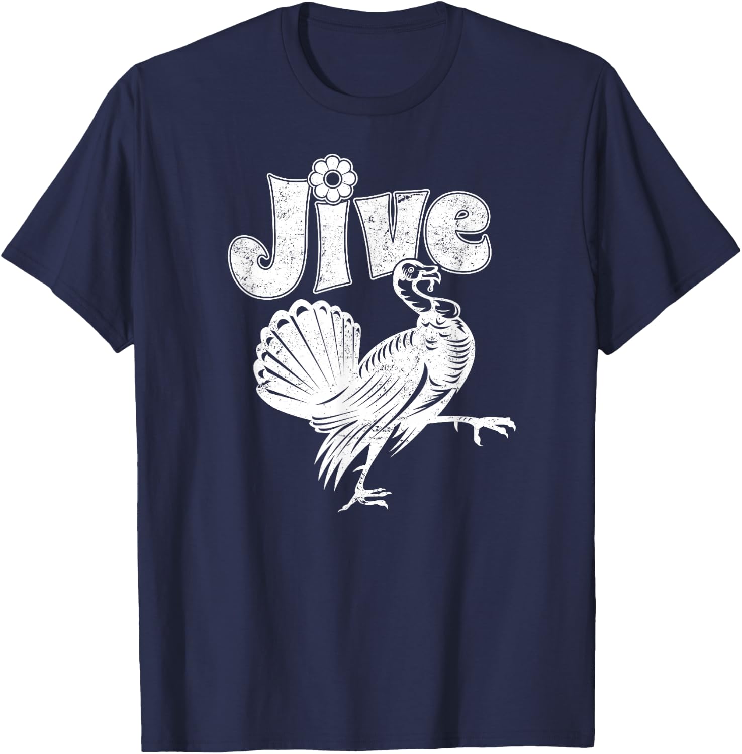 Retro Jive Turkey, Funny Thanksgiving T-Shirt - T-Shirt | Navy