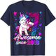 7 Year Old Unicorn Gifts For Girls 7th Birthday Girl Party T-Shirt - T-Shirt | Navy