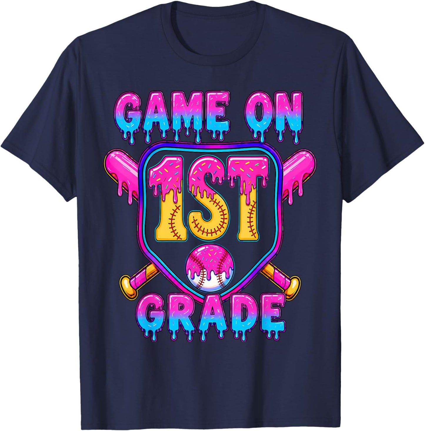 1st Grade for Boys Back to School First Day of First Grade T-Shirt - T-Shirt | Navy