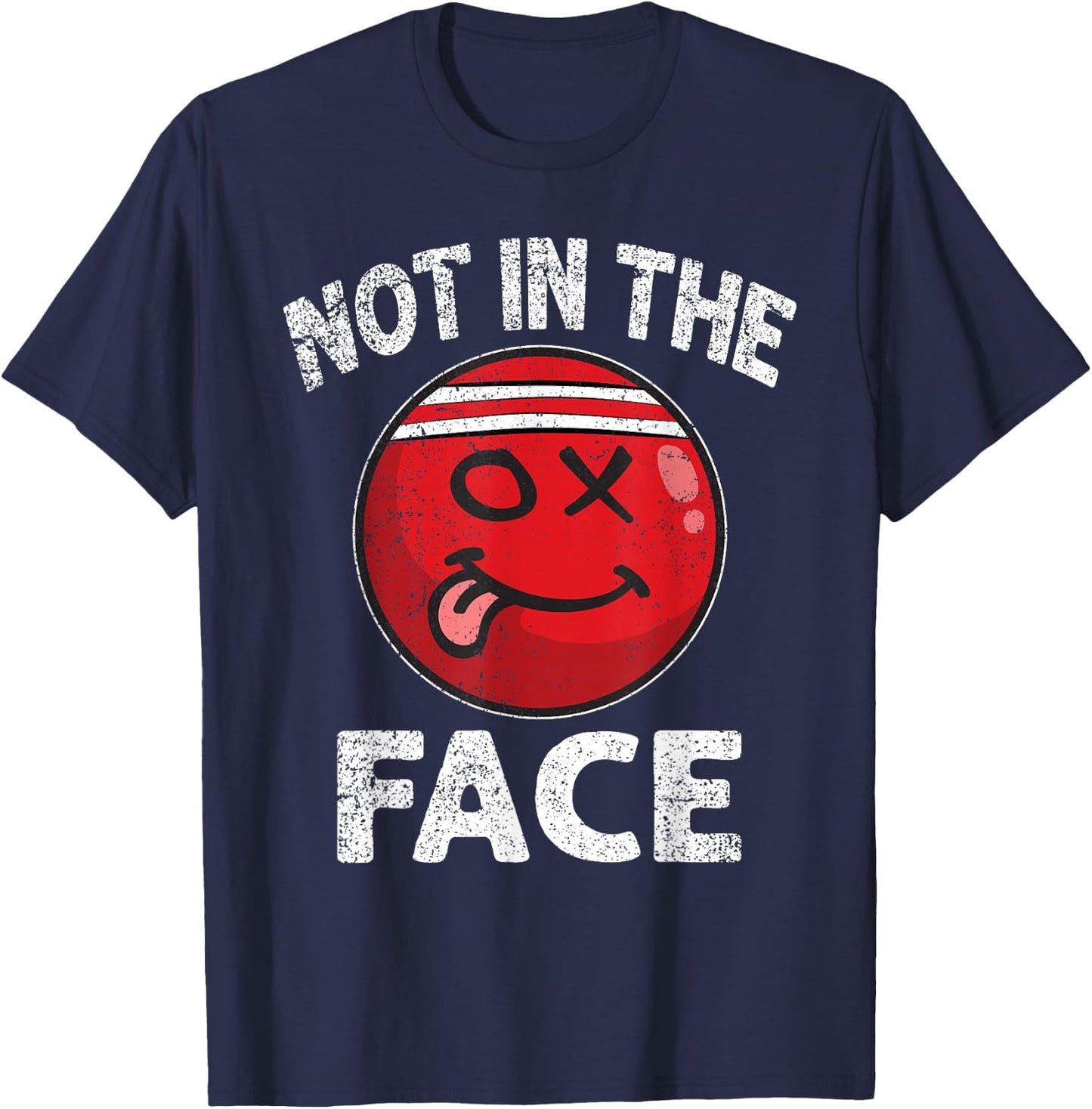 Nicht in das Gesicht Roter Völkerball Brennball T-Shirt - T-Shirt | Navy