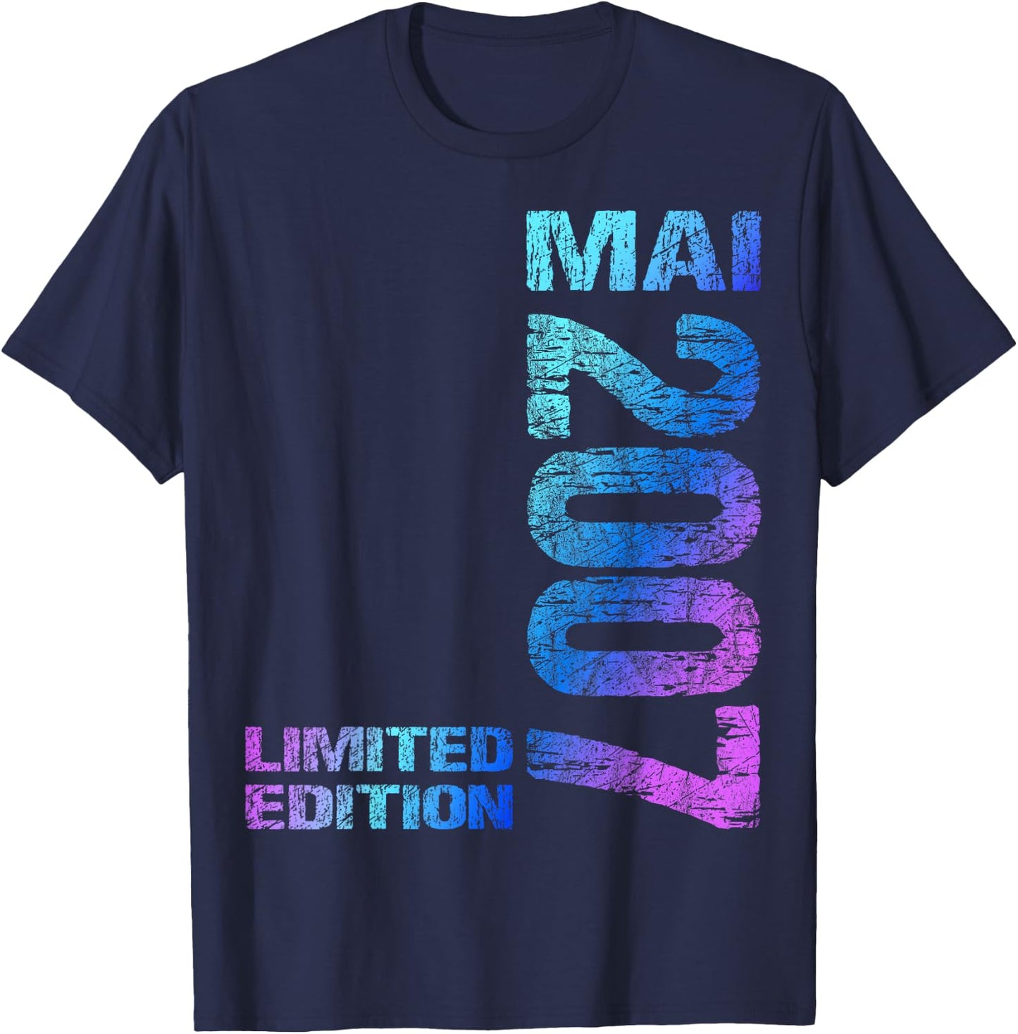 Mai 2007 Junge Mädchen 19. Geburtstag Limited Edition 19 T-Shirt - T-Shirt | Navy