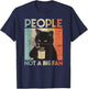 People not a Big Fan Bear Coffee Vintage Retro Gift T-Shirt - T-Shirt | Navy