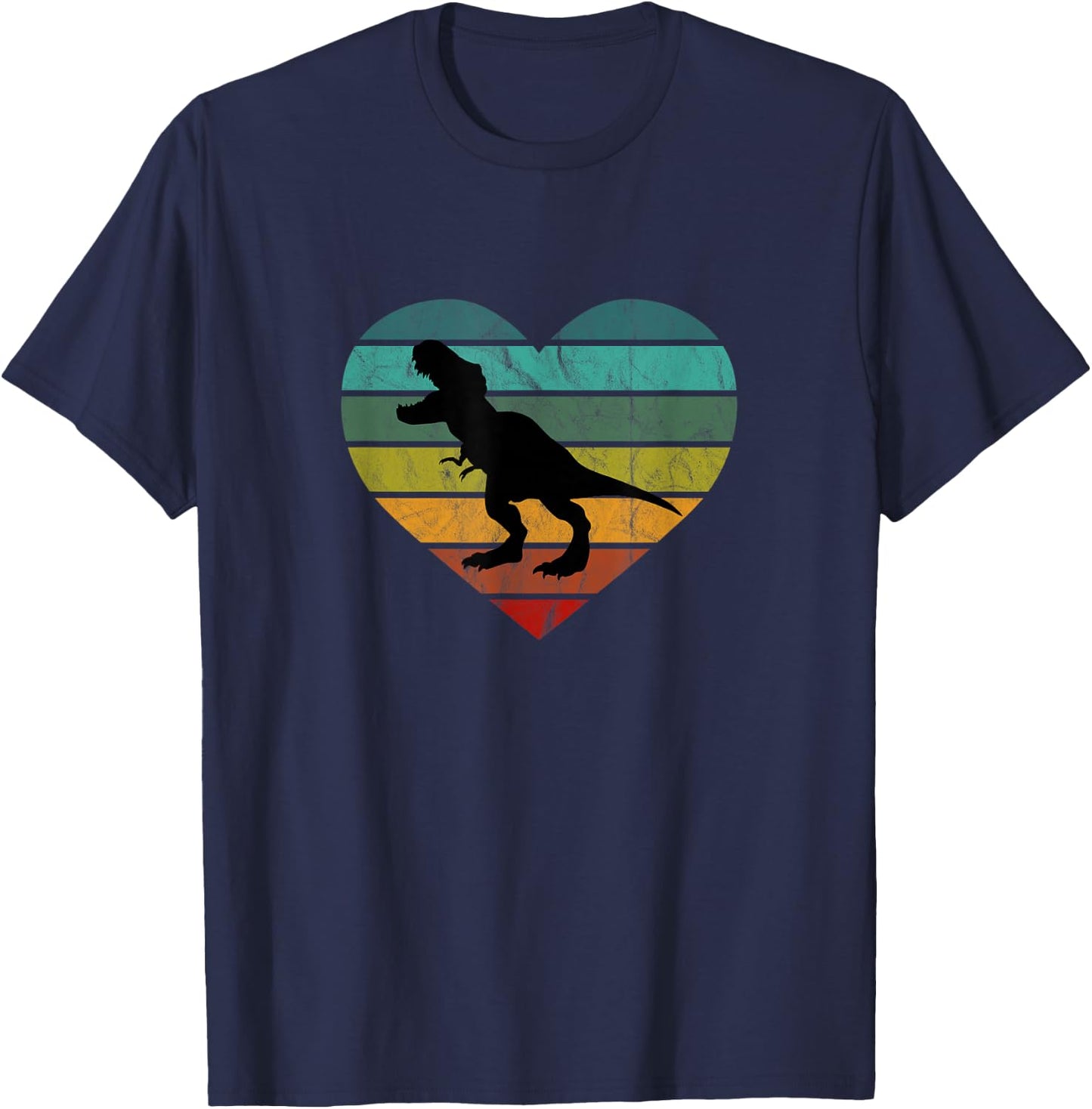 Tyrannosaurus Herz Dino Kinder Saurier Dinosaurier T-Rex T-Shirt - T-Shirt | Navy