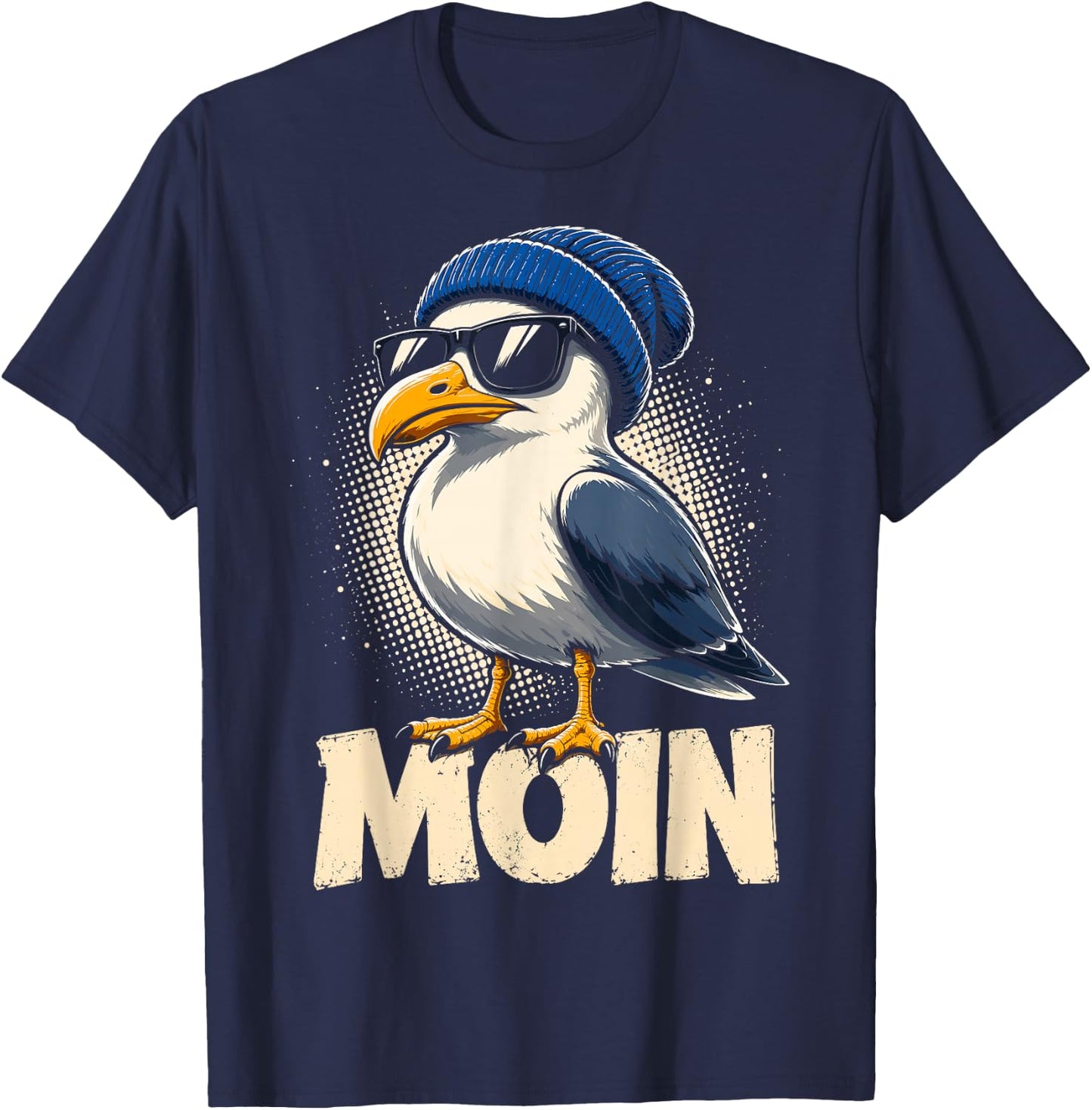Moin Plattdeutsch Norddeutschland Ostfriesland Ostsee Moin T-Shirt - T-Shirt | Navy