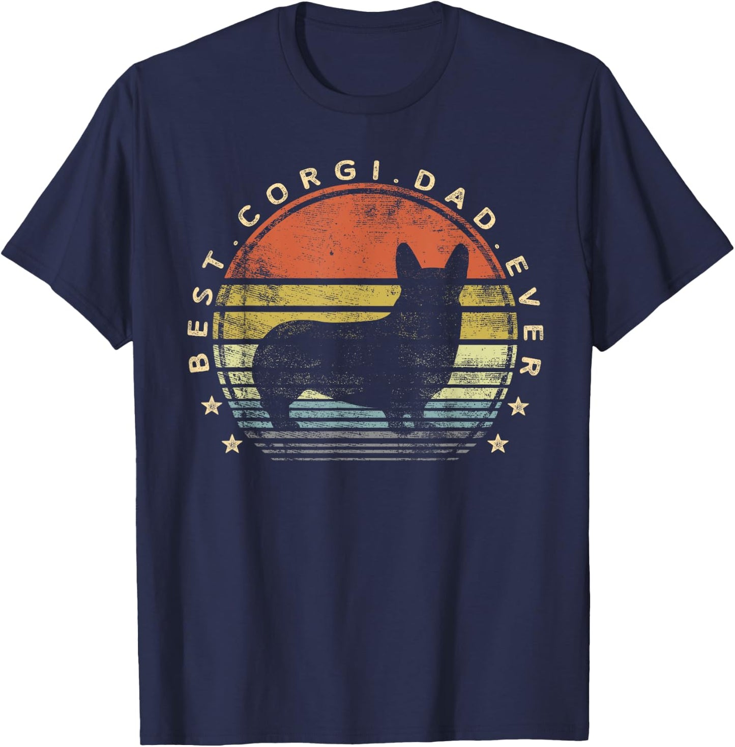 Best Corgi Dad Ever Daddy Gifts Dog Lover Owner Men Kids T-Shirt - T-Shirt | Navy