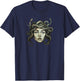 Female Gaze Staring Petrify Medusa T-Shirt - T-Shirt | Navy