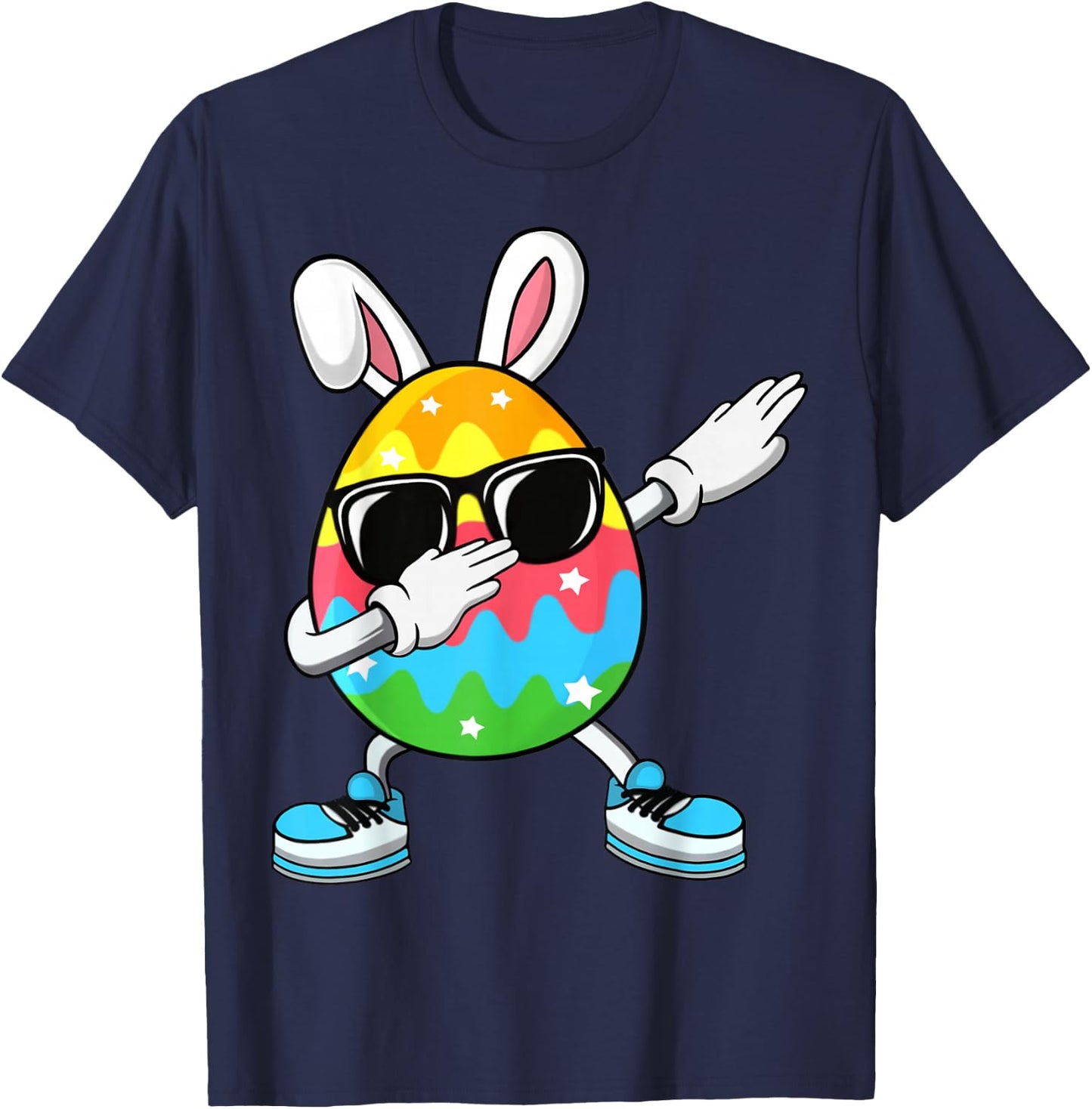 Dabbing Easter Egg for Boys Girls Kids Happy Easter Bunny T-Shirt - T-Shirt | Navy