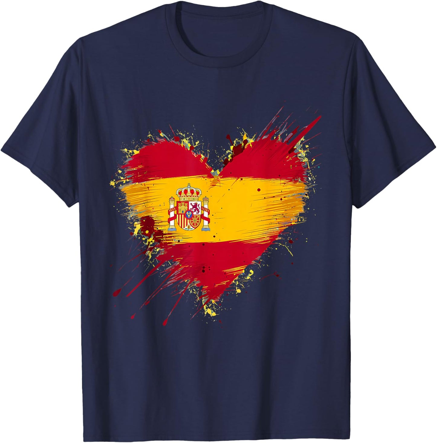 Spain Shirt 2024 Madrid Barcelona Europe Espanol Trip , Black, S T-Shirt - T-Shirt | Navy