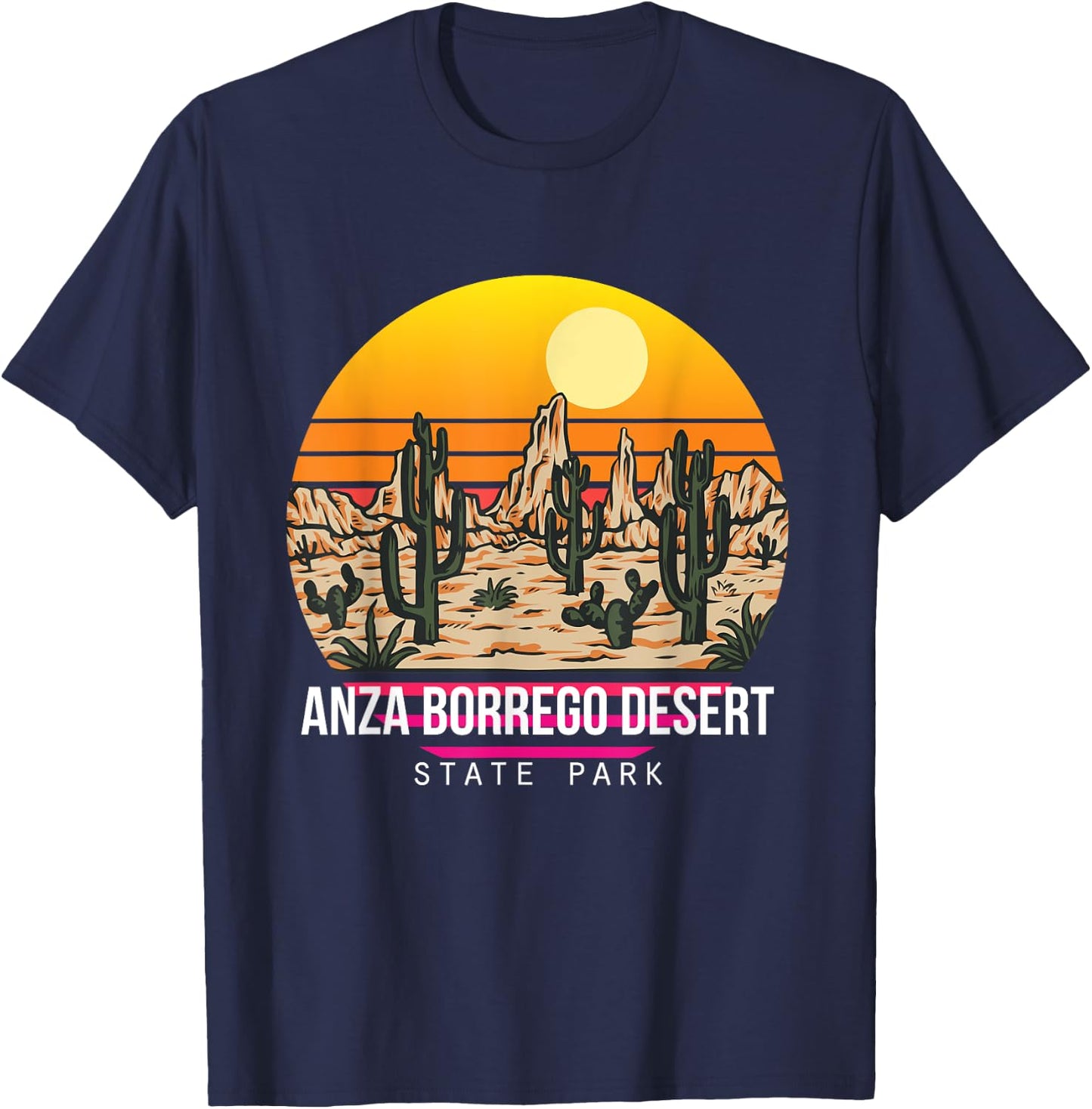 Anza Borrego Desert State Park Cactus Colorado Souvenir Hike T-Shirt - T-Shirt | Navy