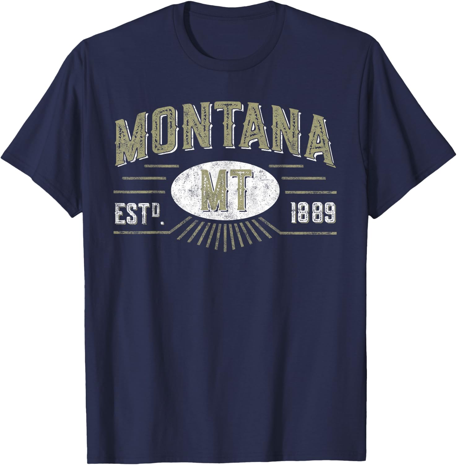 Big Sky Country Montana Treasure State The Last Best Place T-Shirt - T-Shirt | Navy