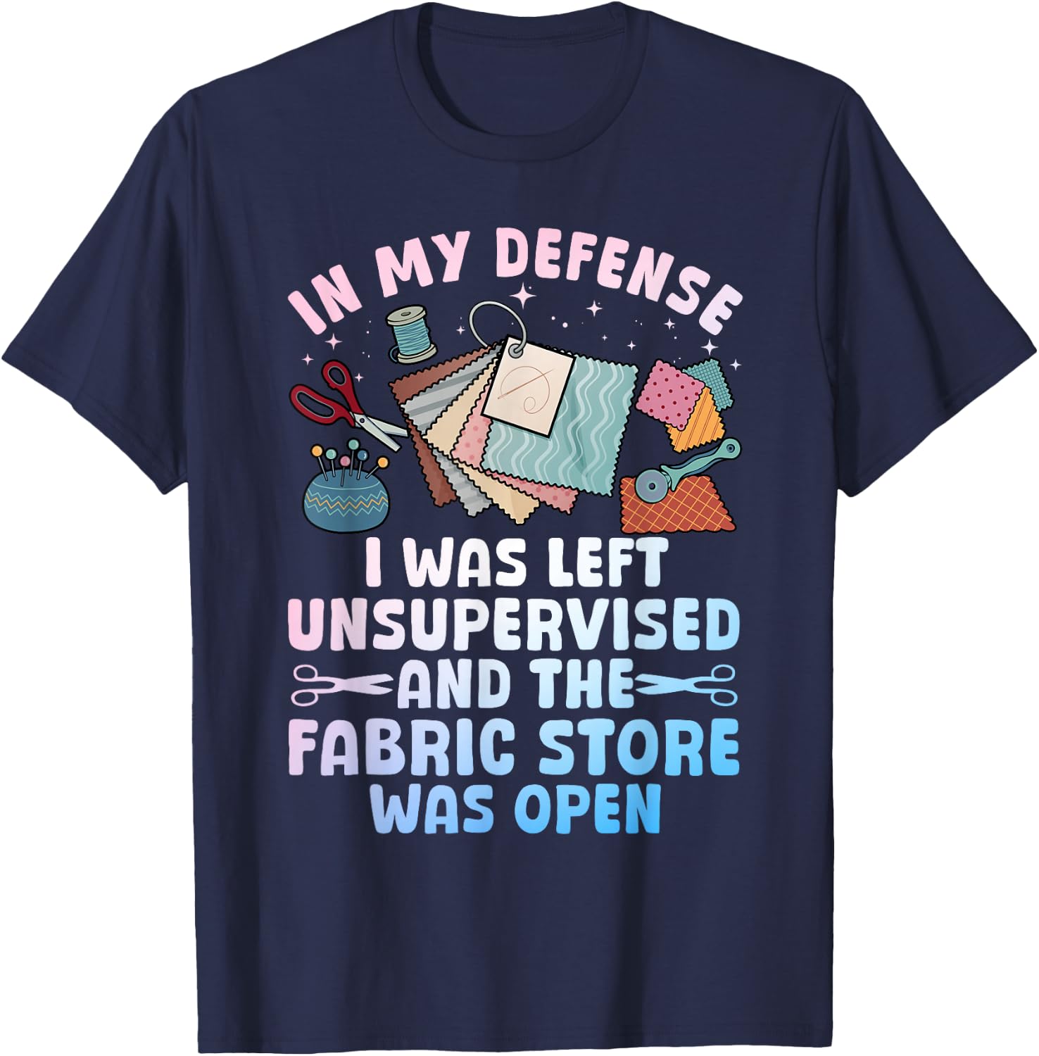 Funny Quilting Design Women Sewing Sew Quilter Sewer T-Shirt - T-Shirt | Navy