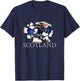 Scottish Highland Cow Scotland Coat Arms Football T-Shirt - T-Shirt | Navy