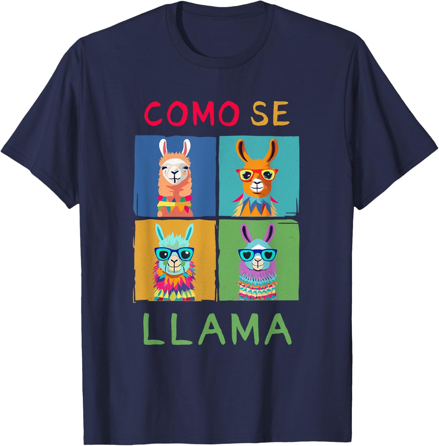Funny Como Se LLAMA Animal for LLAMA Lovers T-Shirt - T-Shirt | Navy