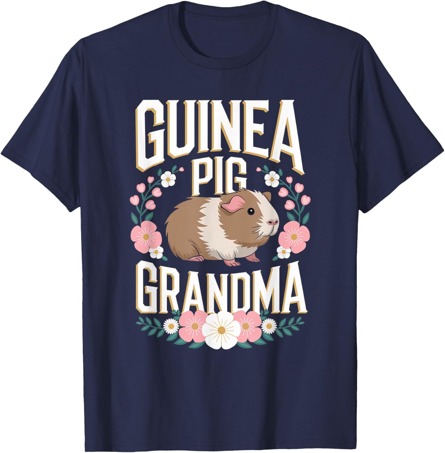 Guinea Pig Grandma Funny Guinea Pig Lover T-Shirt - T-Shirt | Navy