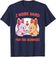 I Work Hard For The Bunnies Rabbit Hare Baby Bunny Ranch T-Shirt - T-Shirt | Navy
