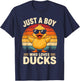 Just A Boy Who Loves Ducks T-Shirt - T-Shirt | Navy