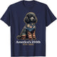 Poodle America's 250th Anniversary 1776 2026 4th of July T-Shirt - T-Shirt | Navy