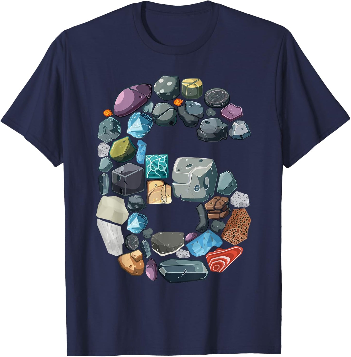 Geology 6 years Old Rock Collecting 6th Birthday T-Shirt - T-Shirt | Navy