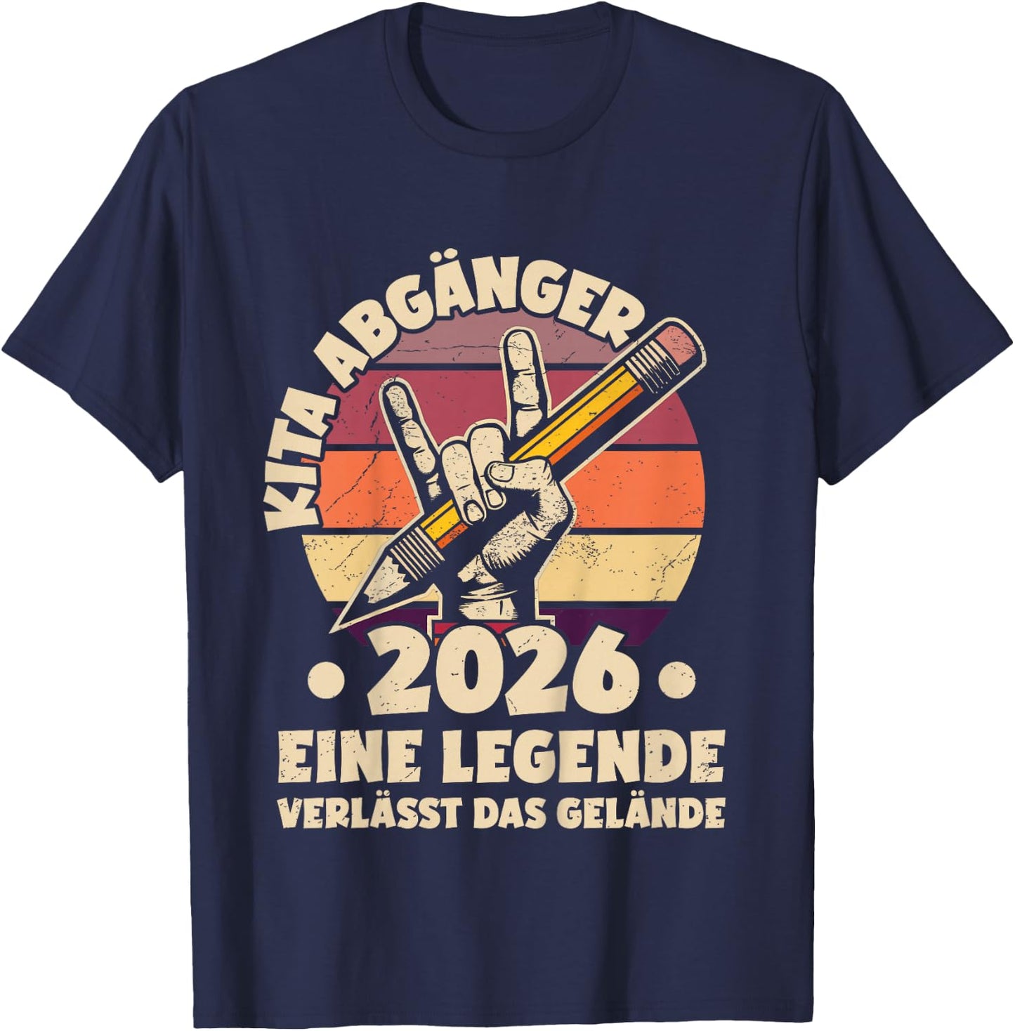 Kinder KITA Abgänger 2026 | Eine Legende verlässt das Gelände T-Shirt - T-Shirt | Navy