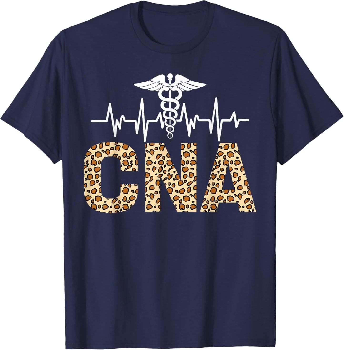 CNA Leopard Cheetah Pattern T-Shirt - T-Shirt | Navy