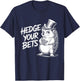 Hedge Your Bets Hedgehog Gambling Design For Poker Lovers T-Shirt - T-Shirt | Navy