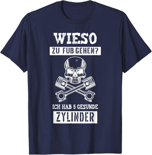 5 Zylinder Auto Kolben Für Tuner Tuning Fans T-Shirt - T-Shirt | Navy