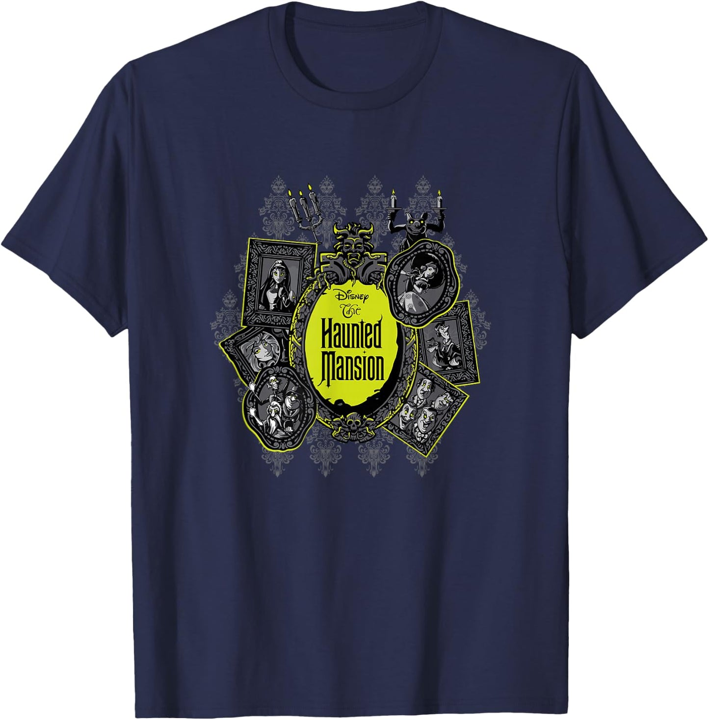 The Haunted Mansion Iconic Character Portraits Mashup T-Shirt - T-Shirt | Navy