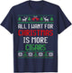 All I Want is Cigars Ugly Christmas T-Shirt - T-Shirt | Navy